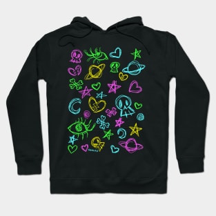 Neon Scribbles Hoodie